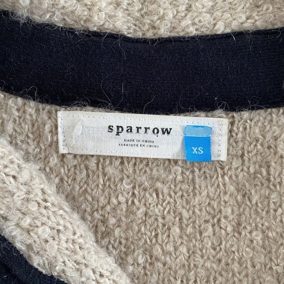 Anthropologie Sparrow Full Zip Jacket (Sz XS) Collared Wool Mohair Blend Boucle - Picture 9 of 11